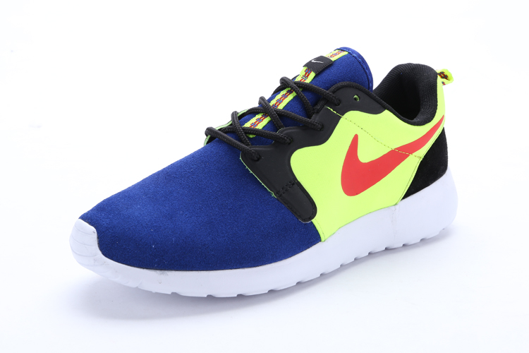 nike rosherun hyp prs qs bleu chaussures noir jaune (4)